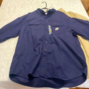 2 FR Carhartt both brand new great button up shirts they work great for welding